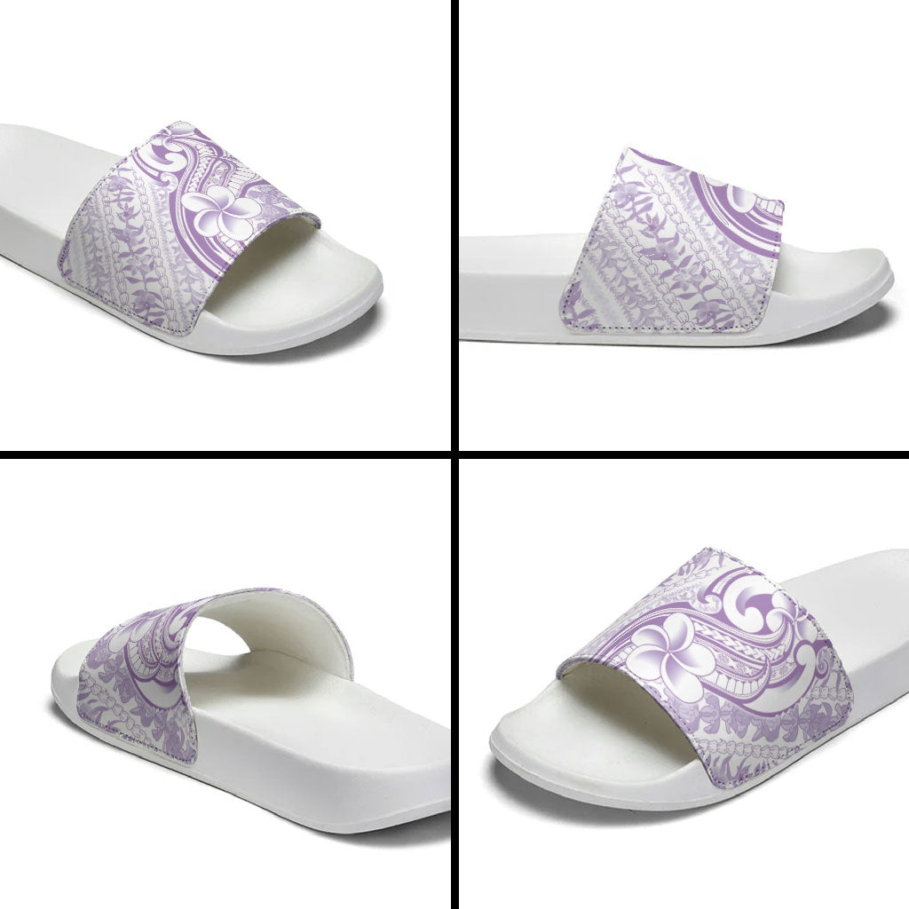 Hawaii Plumeria Lokelani Pikake Lei Slide Sandals Poni Polynesian Tattoo