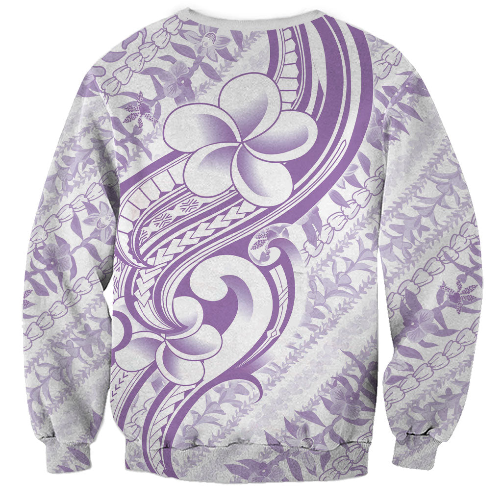 Hawaii Plumeria Lokelani Pikake Lei Sweatshirt Poni Polynesian Tattoo