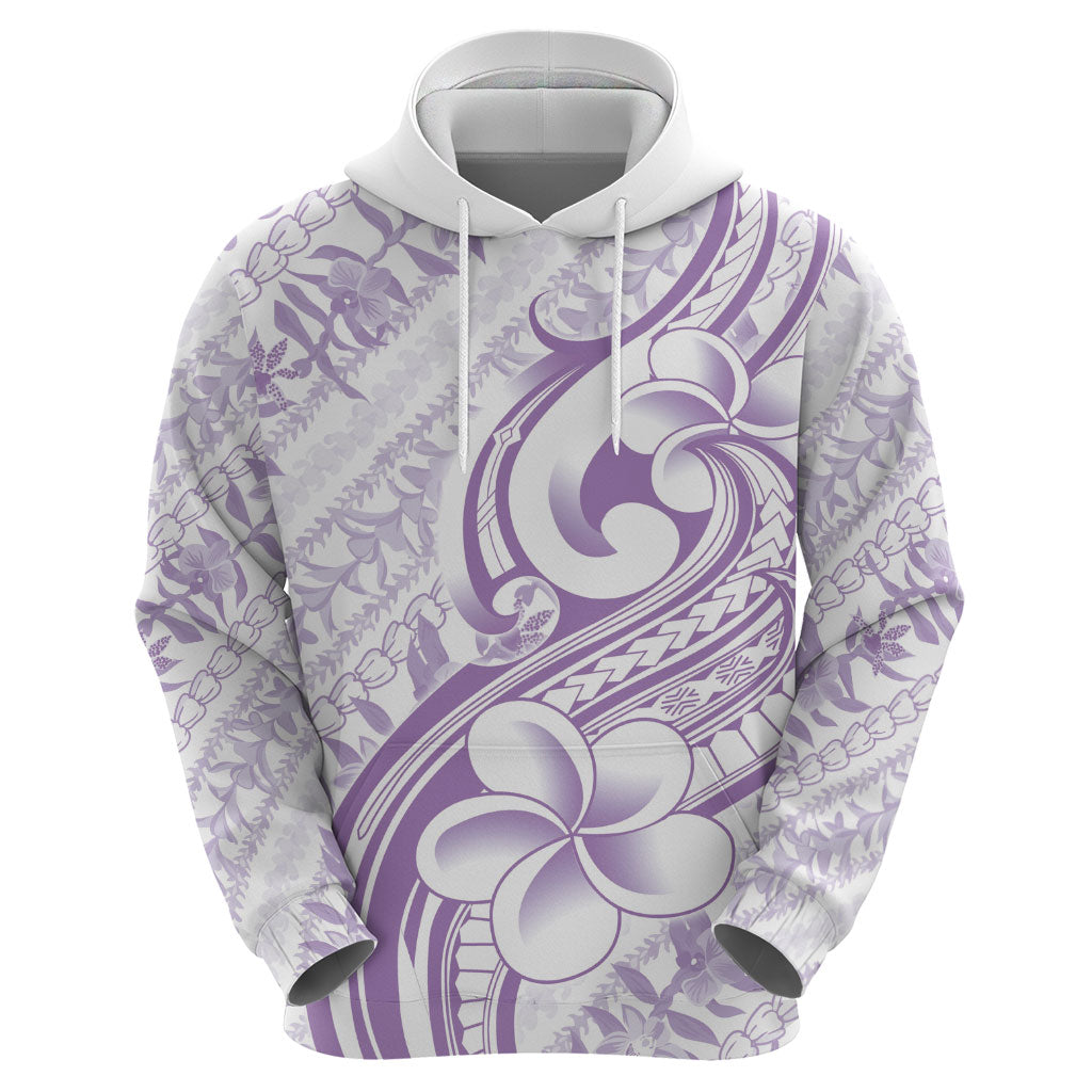 Hawaii Plumeria Lokelani Pikake Lei Zip Hoodie Poni Polynesian Tattoo