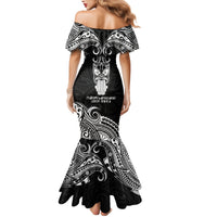 New Zealand Te Reo Maori Family Matching Mermaid Dress and Hawaiian Shirt Kia Kaha Maori Language Week Black Style LT9 - Polynesian Pride