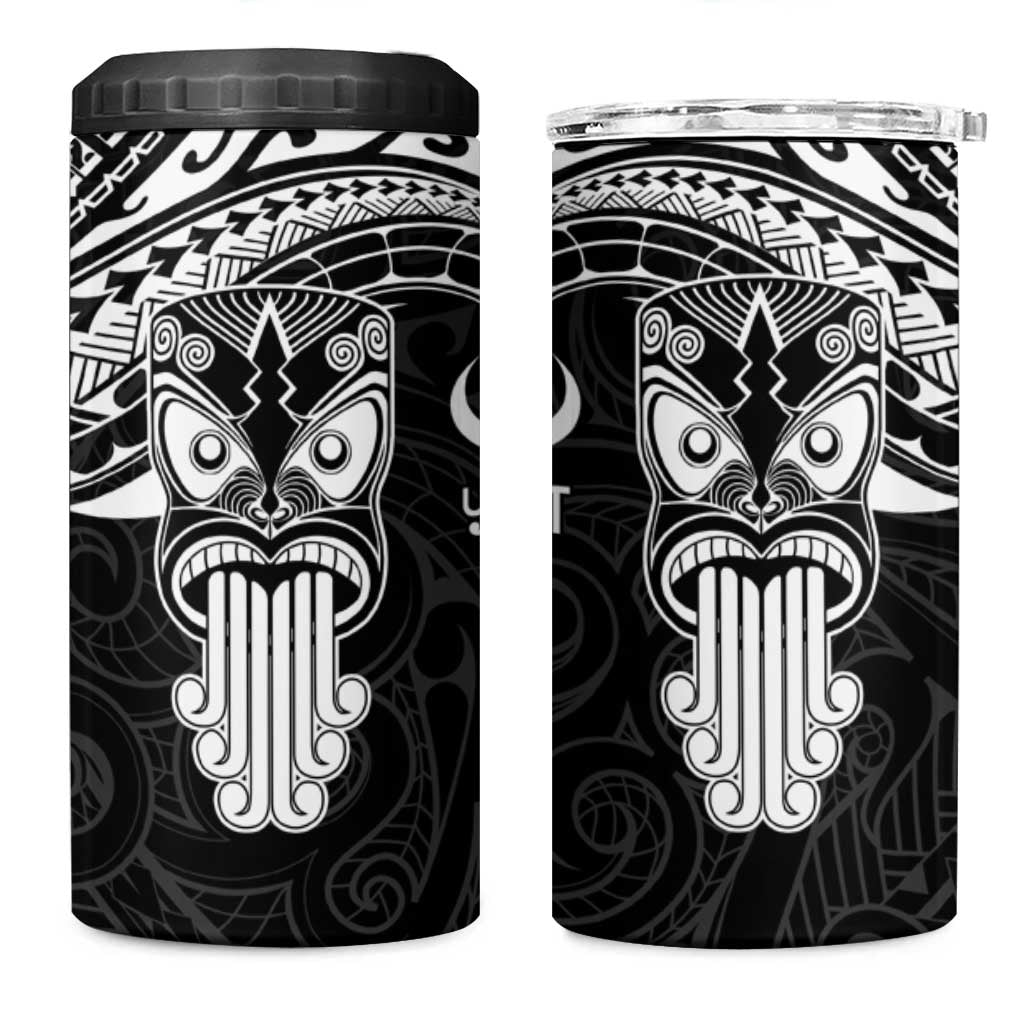 Personalised New Zealand Te Reo Maori 4 in 1 Can Cooler Tumbler Kia Kaha Maori Language Week Black Style LT9 One Size: 16 oz Black - Polynesian Pride