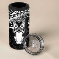 Personalised New Zealand Te Reo Maori 4 in 1 Can Cooler Tumbler Kia Kaha Maori Language Week Black Style LT9 - Polynesian Pride