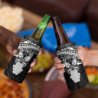 Personalised New Zealand Te Reo Maori 4 in 1 Can Cooler Tumbler Kia Kaha Maori Language Week Black Style LT9 - Polynesian Pride