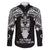 Personalised New Zealand Te Reo Maori Family Matching Tank Maxi Dress and Hawaiian Shirt Kia Kaha Maori Language Week Black Style LT9 Dad's Shirt - Long Sleeve Black - Polynesian Pride