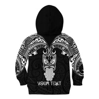 Personalised New Zealand Te Reo Maori Kid Hoodie Kia Kaha Maori Language Week Black Style LT9 - Polynesian Pride