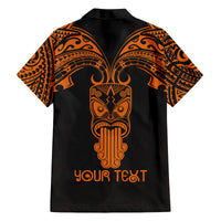 Personalised New Zealand Te Reo Maori Family Matching Tank Maxi Dress and Hawaiian Shirt Kia Kaha Maori Language Week Gold Style LT9 - Polynesian Pride