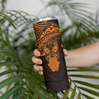 Personalised New Zealand Te Reo Maori Skinny Tumbler Kia Kaha Maori Language Week Gold Style LT9 - Polynesian Pride