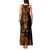 Personalised New Zealand Te Reo Maori Tank Maxi Dress Kia Kaha Maori Language Week Gold Style LT9 - Polynesian Pride