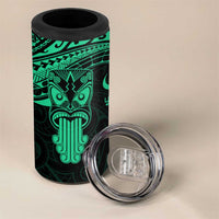 Personalised New Zealand Te Reo Maori 4 in 1 Can Cooler Tumbler Kia Kaha Maori Language Week Green Style LT9 - Polynesian Pride
