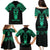 Personalised New Zealand Te Reo Maori Family Matching Puletasi Dress and Hawaiian Shirt Kia Kaha Maori Language Week Green Style LT9 - Polynesian Pride