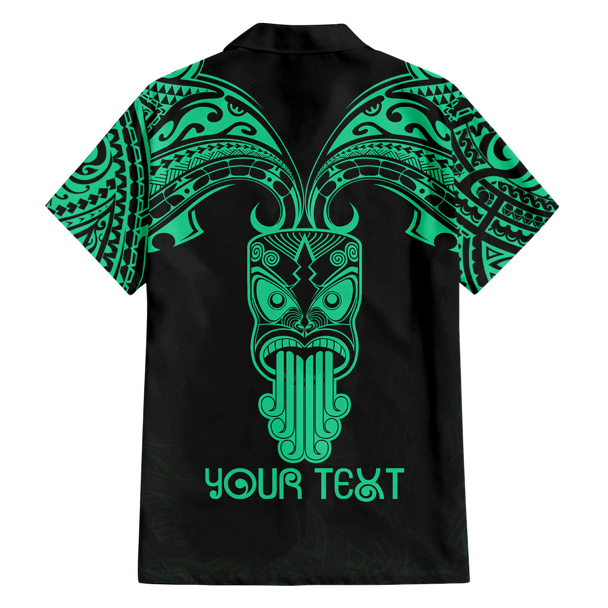Personalised New Zealand Te Reo Maori Family Matching Puletasi Dress and Hawaiian Shirt Kia Kaha Maori Language Week Green Style LT9 - Polynesian Pride