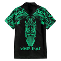 Personalised New Zealand Te Reo Maori Family Matching Tank Maxi Dress and Hawaiian Shirt Kia Kaha Maori Language Week Green Style LT9 - Polynesian Pride