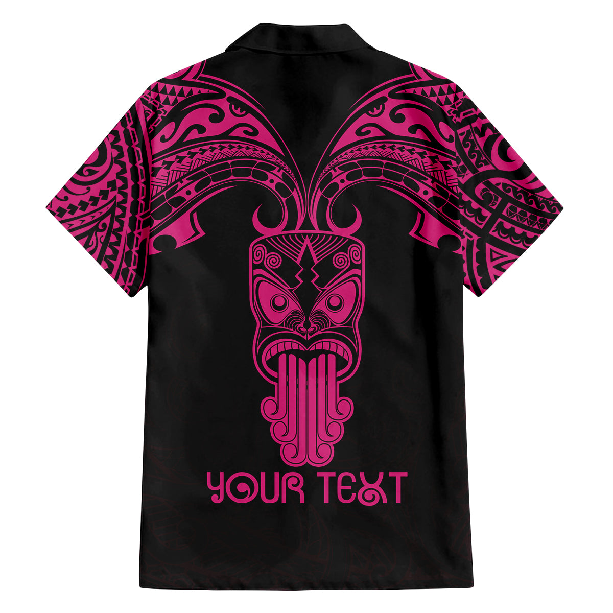 Personalised New Zealand Te Reo Maori Family Matching Tank Maxi Dress and Hawaiian Shirt Kia Kaha Maori Language Week Pink Style LT9 - Polynesian Pride