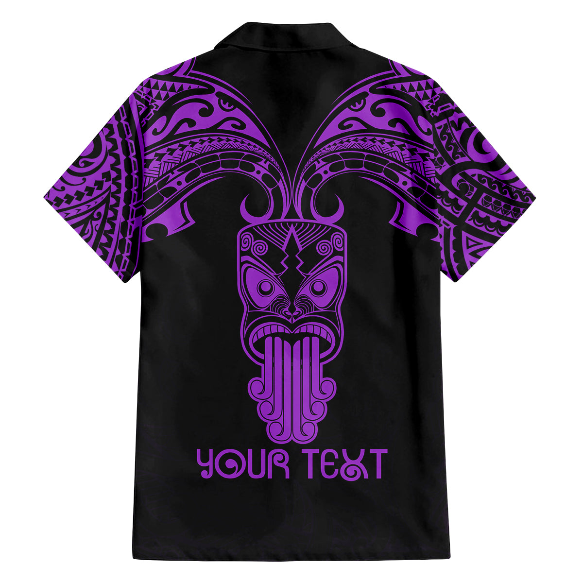Personalised New Zealand Te Reo Maori Family Matching Summer Maxi Dress and Hawaiian Shirt Kia Kaha Maori Language Week Purple Style LT9 - Polynesian Pride
