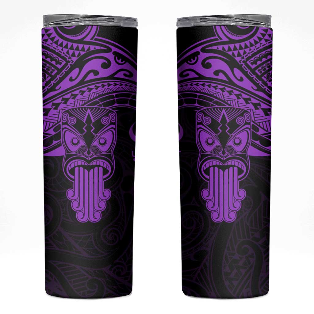 Personalised New Zealand Te Reo Maori Skinny Tumbler Kia Kaha Maori Language Week Purple Style LT9 Purple - Polynesian Pride