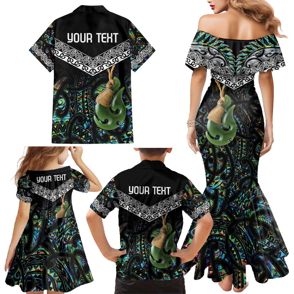 Personalised Maori Manaia Family Matching Mermaid Dress and Hawaiian Shirt New Zealand Tribal Hei Matau Papua Shell LT9 - Polynesian Pride