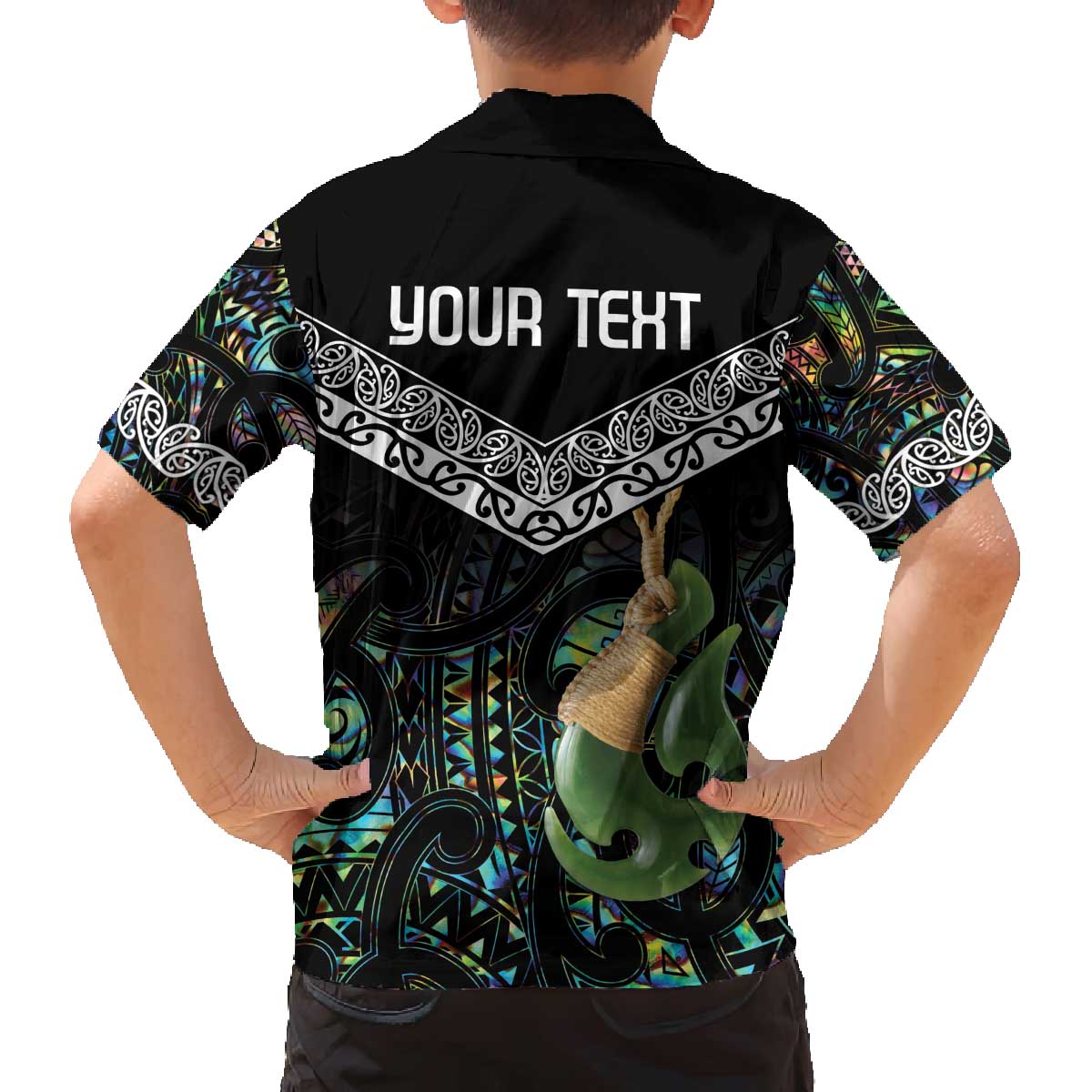 Personalised Maori Manaia Family Matching Off The Shoulder Long Sleeve Dress and Hawaiian Shirt New Zealand Tribal Hei Matau Papua Shell LT9 - Polynesian Pride