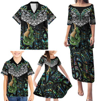 Personalised Maori Manaia Family Matching Puletasi and Hawaiian Shirt New Zealand Tribal Hei Matau Papua Shell LT9 - Polynesian Pride