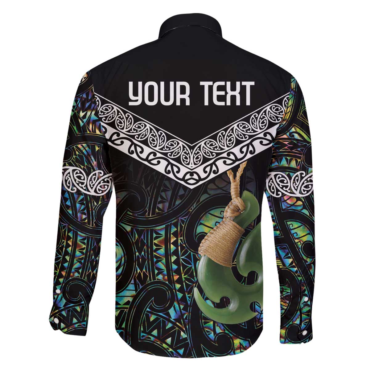 Personalised Maori Manaia Family Matching Puletasi and Hawaiian Shirt New Zealand Tribal Hei Matau Papua Shell LT9 - Polynesian Pride