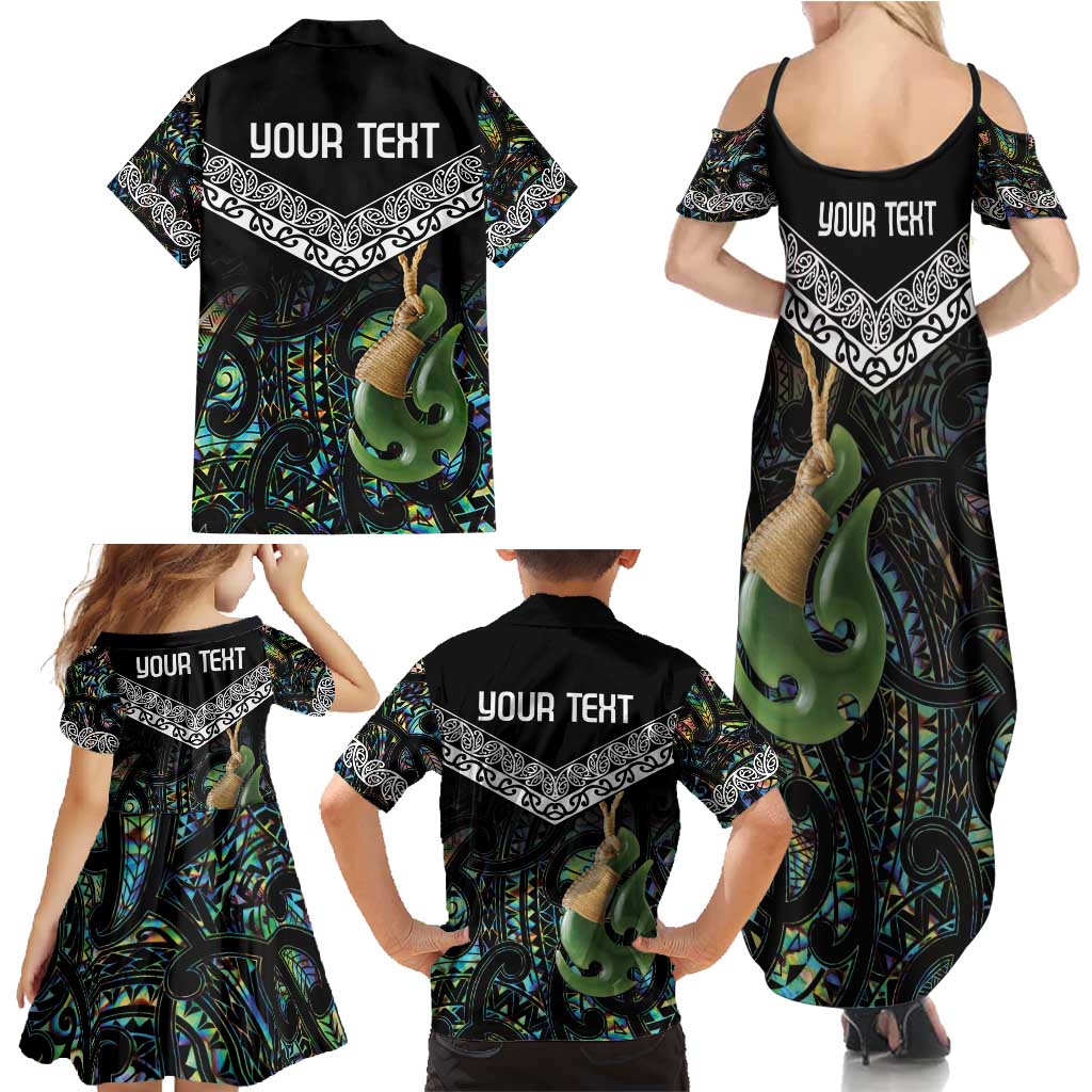 Personalised Maori Manaia Family Matching Summer Maxi Dress and Hawaiian Shirt New Zealand Tribal Hei Matau Papua Shell LT9 - Polynesian Pride