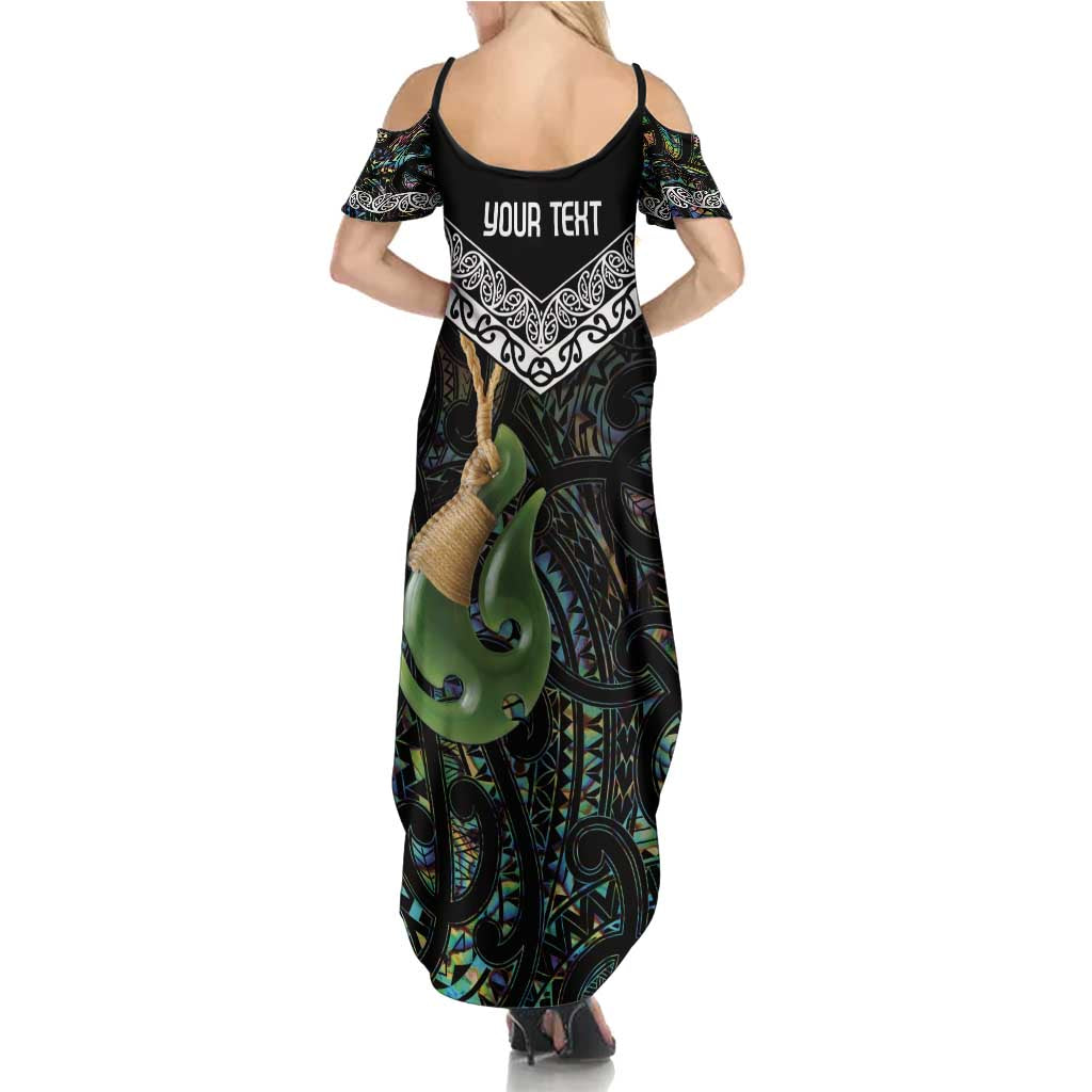 Personalised Maori Manaia Family Matching Summer Maxi Dress and Hawaiian Shirt New Zealand Tribal Hei Matau Papua Shell LT9 - Polynesian Pride