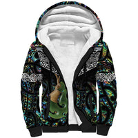 Personalised Maori Manaia Sherpa Hoodie New Zealand Tribal Hei Matau Papua Shell