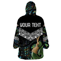 Personalised Maori Manaia Wearable Blanket Hoodie New Zealand Tribal Hei Matau Papua Shell LT9 - Polynesian Pride