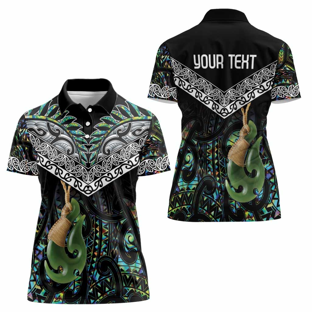 Personalised Maori Manaia Women Polo Shirt New Zealand Tribal Hei Matau Papua Shell LT9 - Polynesian Pride