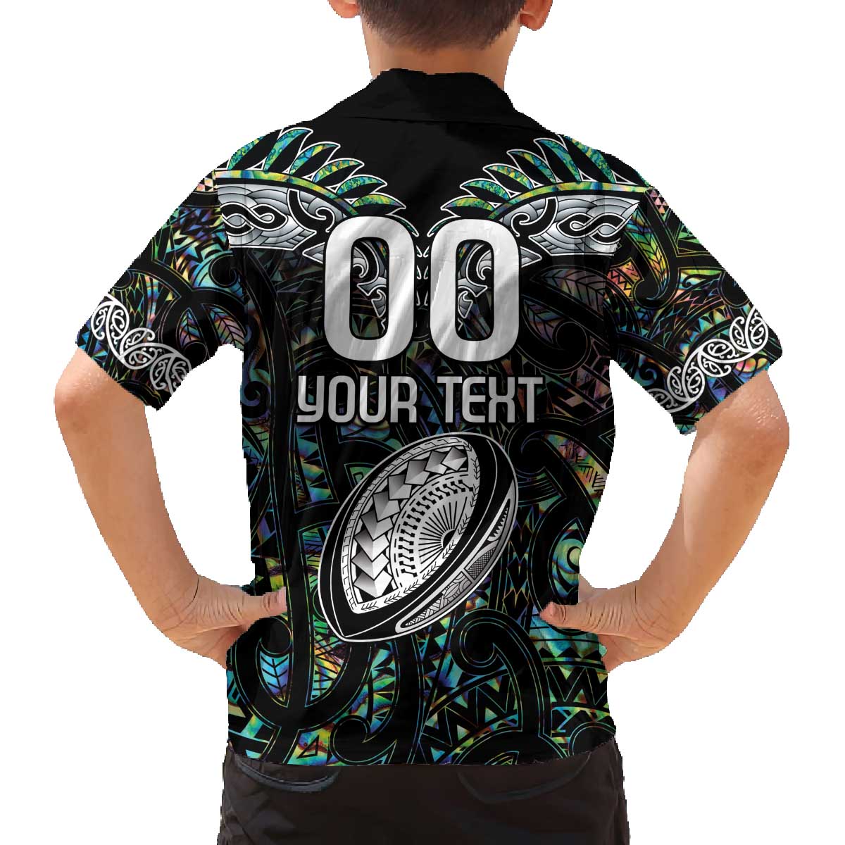Custom New Zealand Family Matching Off The Shoulder Long Sleeve Dress and Hawaiian Shirt Maori Rugby Tattoo Papua Shell LT9 - Polynesian Pride