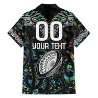 Custom New Zealand Family Matching Off The Shoulder Long Sleeve Dress and Hawaiian Shirt Maori Rugby Tattoo Papua Shell LT9 - Polynesian Pride