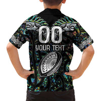 Custom New Zealand Family Matching Summer Maxi Dress and Hawaiian Shirt Maori Rugby Tattoo Papua Shell LT9 - Polynesian Pride