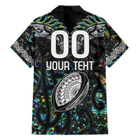 Custom New Zealand Hawaiian Shirt Maori Rugby Tattoo Papua Shell