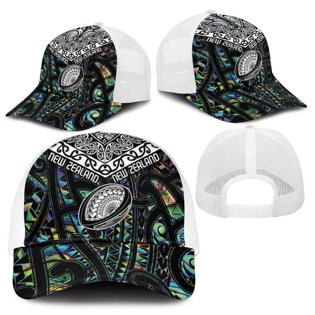 New Zealand Mesh Trucker Cap Maori Rugby Tattoo Papua Shell - Polynesian Pride