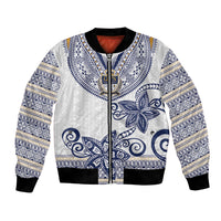 Fiji Queen Victoria School Personalised Bomber Jacket QVS 120 Years Queen Victoria Alumni Legacy LT9 Unisex White - Polynesian Pride