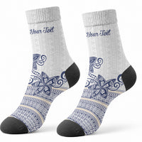 Fiji Queen Victoria School Personalised Crew Socks QVS 120 Years Queen Victoria Alumni Legacy LT9 - Polynesian Pride