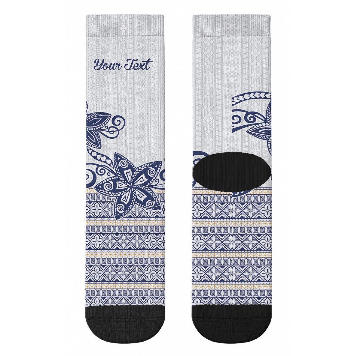 Fiji Queen Victoria School Personalised Crew Socks QVS 120 Years Queen Victoria Alumni Legacy LT9 - Polynesian Pride