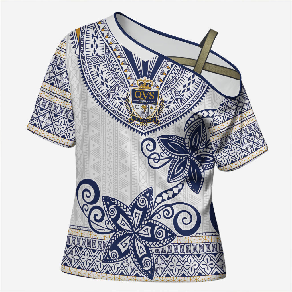 Fiji Queen Victoria School Personalised Cross Shoulder Shirt QVS 120 Years Queen Victoria Alumni Legacy