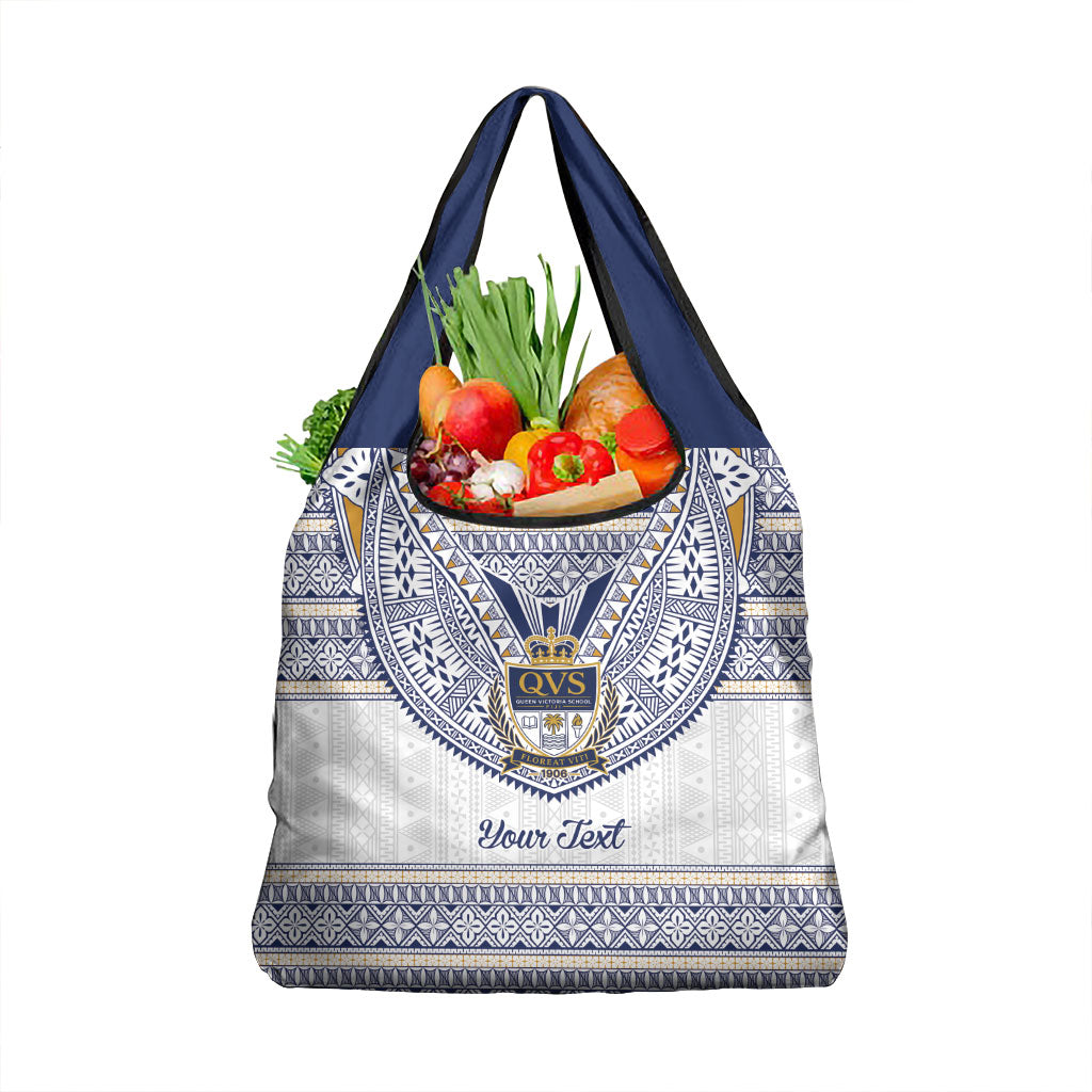 Fiji Queen Victoria School Personalised Grocery Bag QVS 120 Years Queen Victoria Alumni Legacy LT9 1-pack One Size White - Polynesian Pride