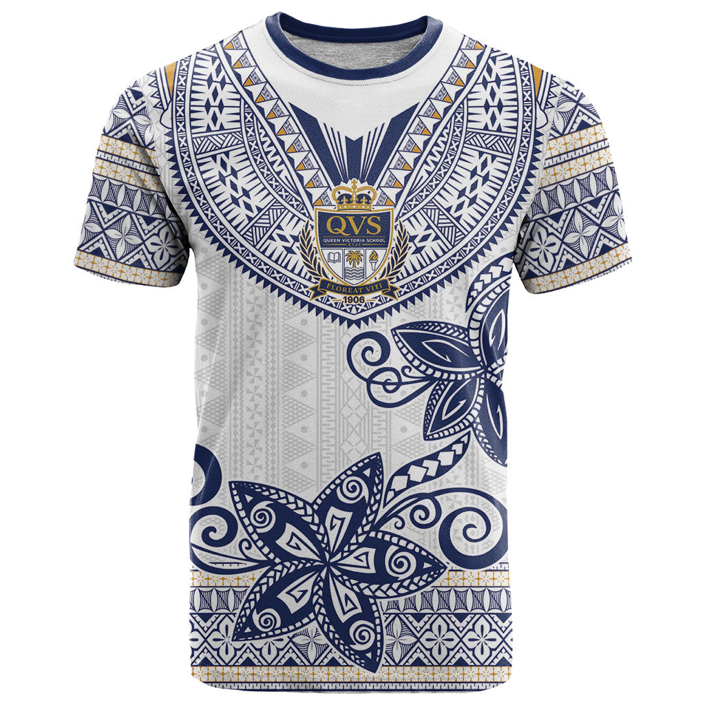 Fiji Queen Victoria School Personalised T Shirt QVS 120 Years Queen Victoria Alumni Legacy LT9 White - Polynesian Pride