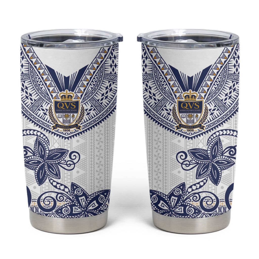 Fiji Queen Victoria School Personalised Tumbler Cup QVS 120 Years Queen Victoria Alumni Legacy LT9 White - Polynesian Pride