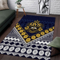 Fiji Queen Victoria School Area Rug QVS 1906 Generational School Legacy LT9 Blue - Polynesian Pride