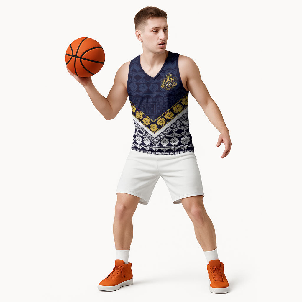 Fiji Queen Victoria School Basketball Jersey QVS 1906 Generational School Legacy LT9 - Polynesian Pride