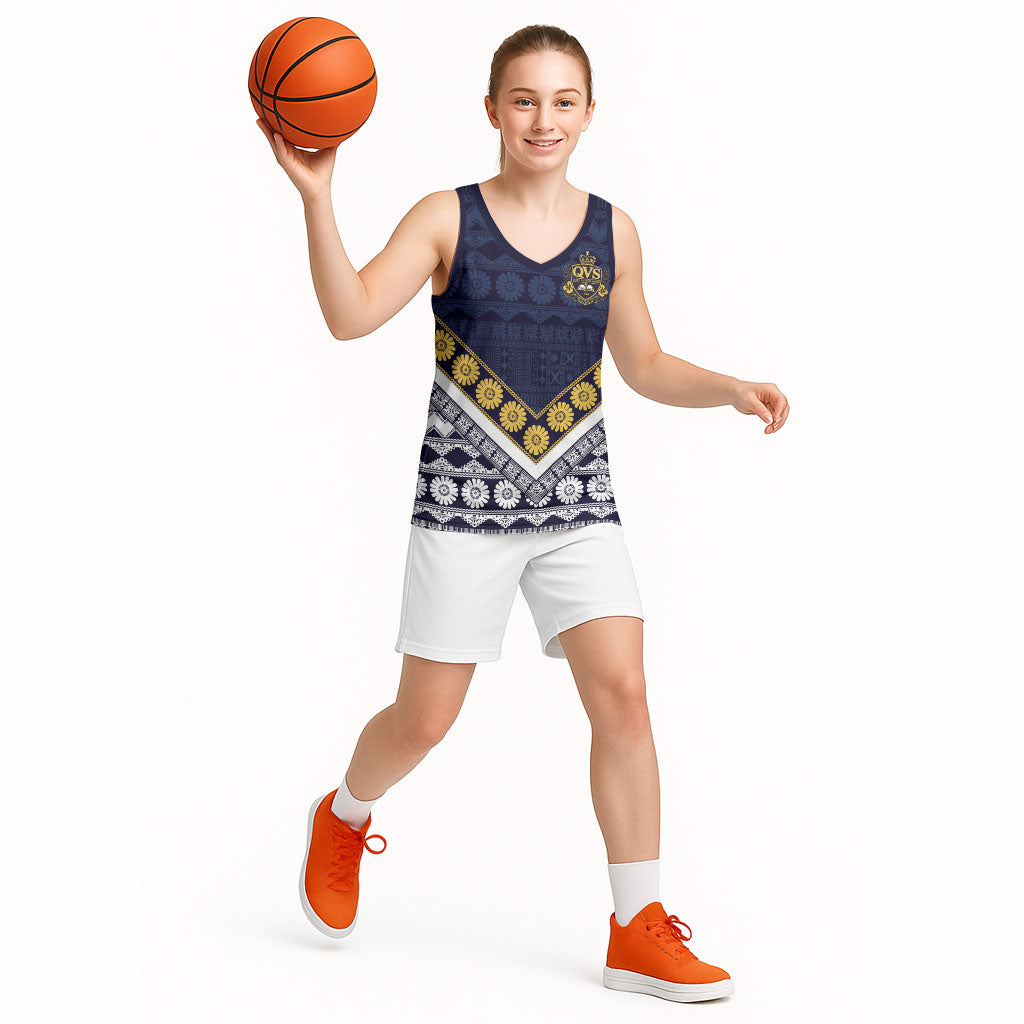 Fiji Queen Victoria School Basketball Jersey QVS 1906 Generational School Legacy LT9 - Polynesian Pride