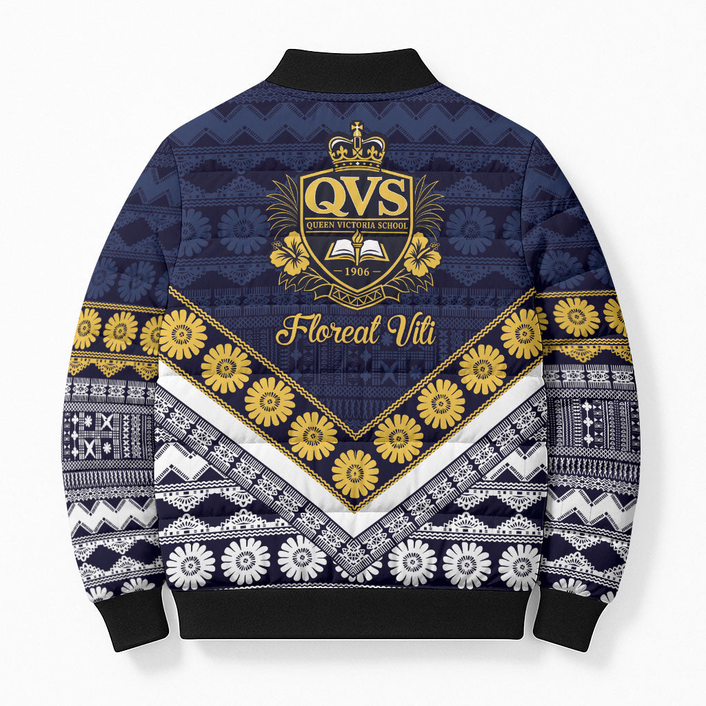 Fiji Queen Victoria School Bomber Puffer Jacket QVS 1906 Generational School Legacy