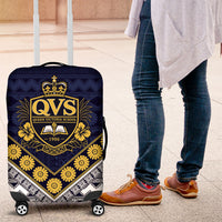 Fiji Queen Victoria School Luggage Cover QVS 1906 Generational School Legacy LT9 Blue - Polynesian Pride