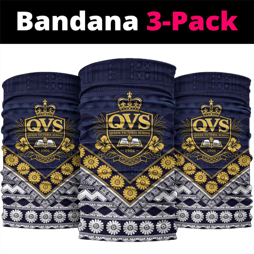Fiji Queen Victoria School Neck Gaiter QVS 1906 Generational School Legacy LT9 package One Size: 25*50cm Blue - Polynesian Pride