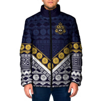 Fiji Queen Victoria School Padded Jacket QVS 1906 Generational School Legacy LT9 Men Blue - Polynesian Pride