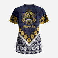 Fiji Queen Victoria School Scrub Top QVS 1906 Generational School Legacy LT9 - Polynesian Pride