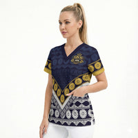 Fiji Queen Victoria School Scrub Top QVS 1906 Generational School Legacy LT9 - Polynesian Pride