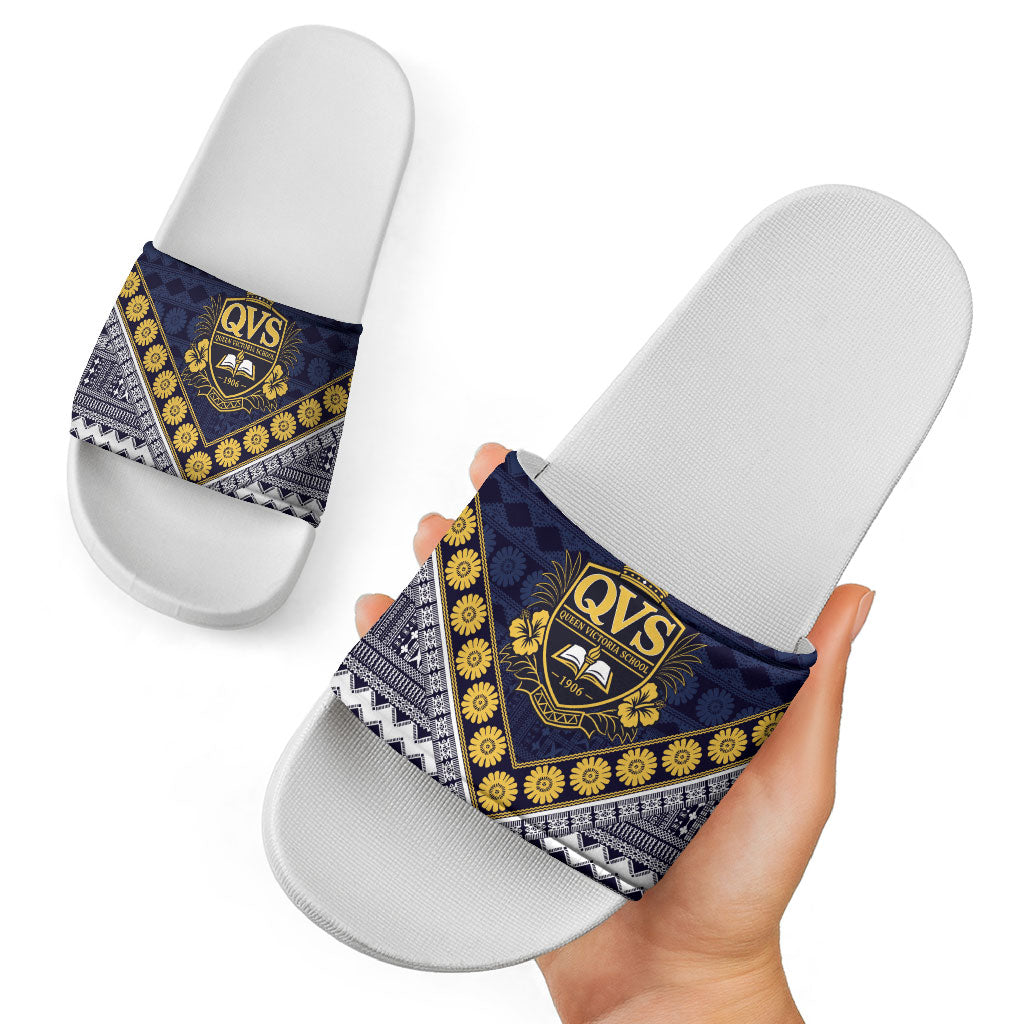 Fiji Queen Victoria School Slide Sandals QVS 1906 Generational School Legacy LT9 - Polynesian Pride